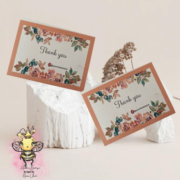 Floral Thank You Cards, Thank You Cards For Business - Picture 1 of 9